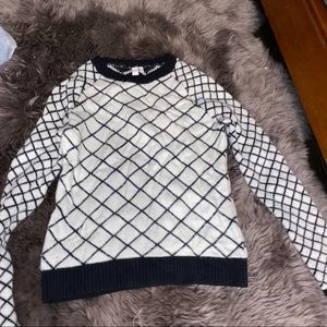 Black and white sweater